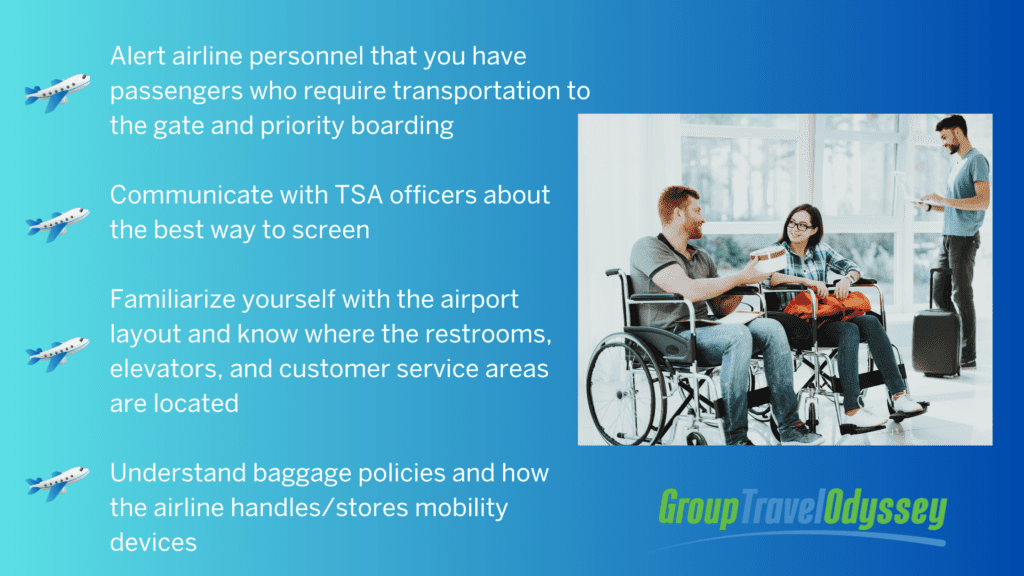 tips to prepare for travelers with limited mobility who are flying